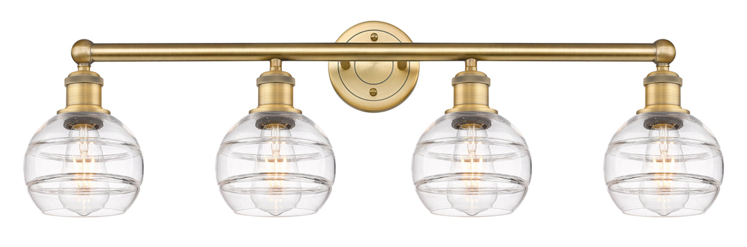 Innovations Edison 616-4W-BB-G556-6CL Bath Vanity Light 33 in. wide - Brushed Brass