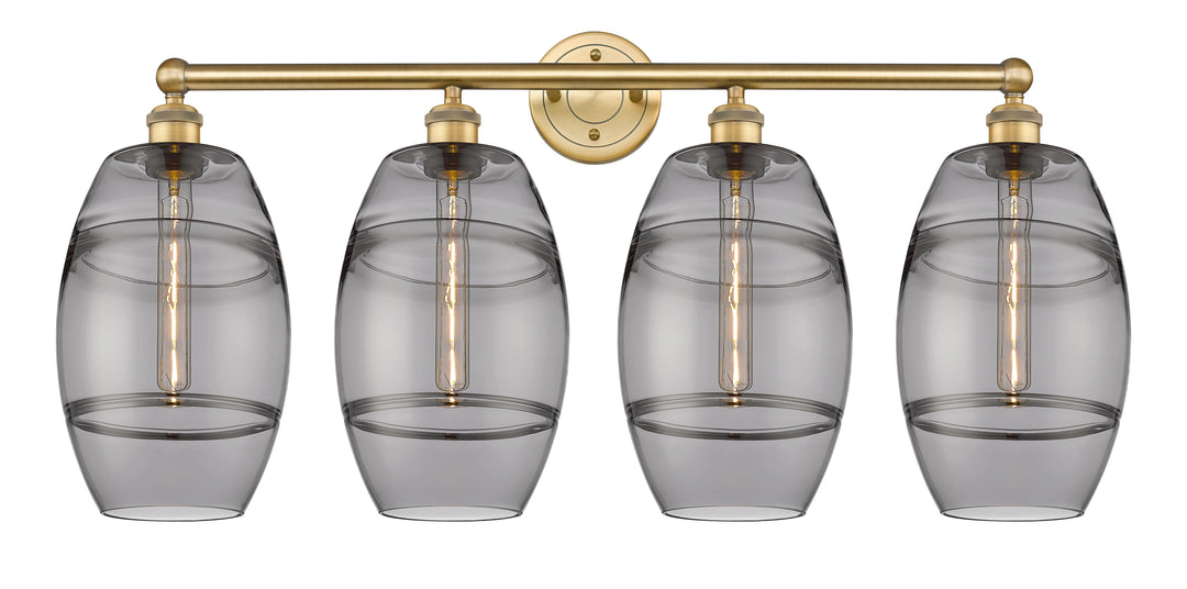 Innovations Downtown Urban 616-4W-BB-G557-8SM Bath Vanity Light 35 in. wide - Brushed Brass