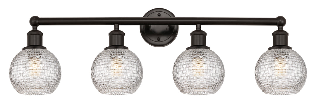 Innovations Edison 616-4W-OB-G122C-6CL Bath Vanity Light 33 in. wide - Oil Rubbed Bronze