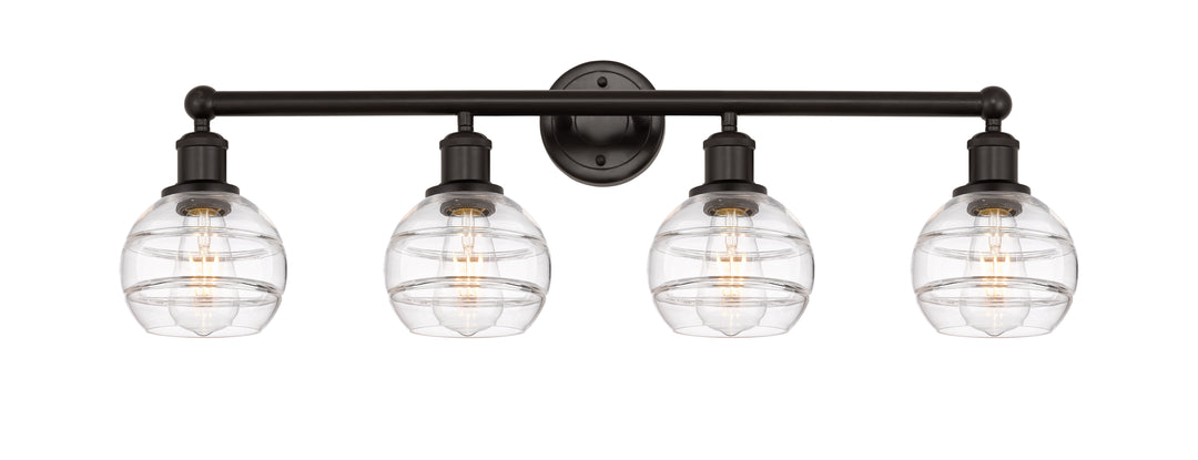 Innovations Edison 616-4W-OB-G556-6CL Bath Vanity Light 33 in. wide - Oil Rubbed Bronze