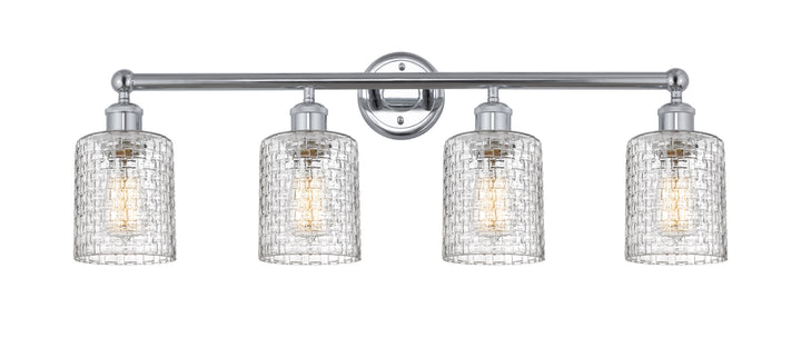 Innovations Edison 616-4W-PC-G112C-5CL Bath Vanity Light 32 in. wide - Polished Chrome