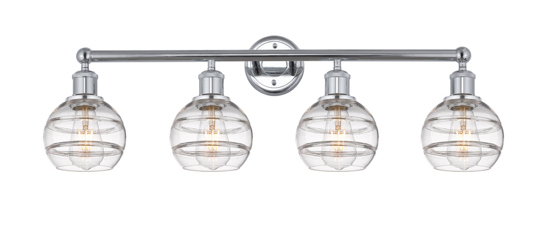 Innovations Edison 616-4W-PC-G556-6CL Bath Vanity Light 33 in. wide - Polished Chrome