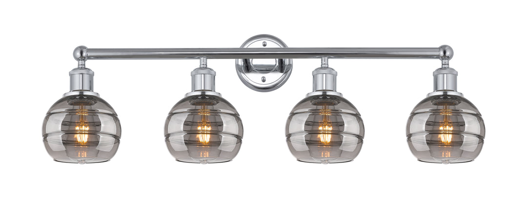 Innovations Edison 616-4W-PC-G556-6SM Bath Vanity Light 33 in. wide - Polished Chrome