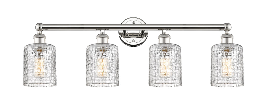 Innovations Edison 616-4W-PN-G112C-5CL Bath Vanity Light 32 in. wide - Polished Nickel