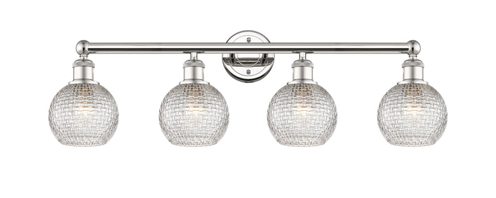 Innovations Edison 616-4W-PN-G122C-6CL Bath Vanity Light 33 in. wide - Polished Nickel