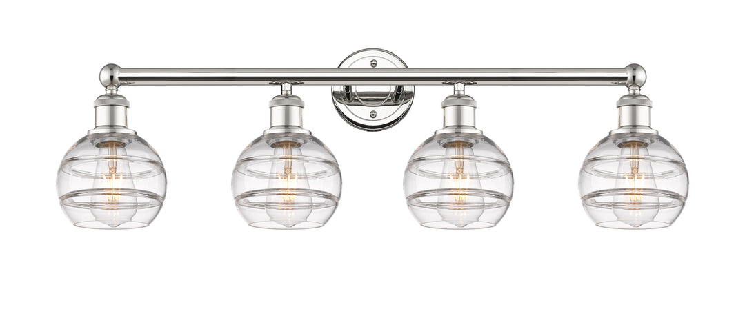 Innovations Edison 616-4W-PN-G556-6CL Bath Vanity Light 33 in. wide - Polished Nickel