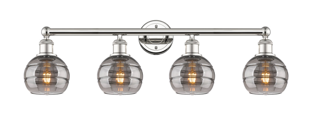 Innovations Edison 616-4W-PN-G556-6SM Bath Vanity Light 33 in. wide - Polished Nickel