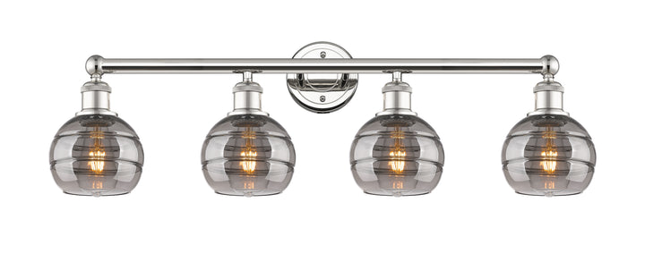 Innovations Edison 616-4W-PN-G556-6SM Bath Vanity Light 33 in. wide - Polished Nickel