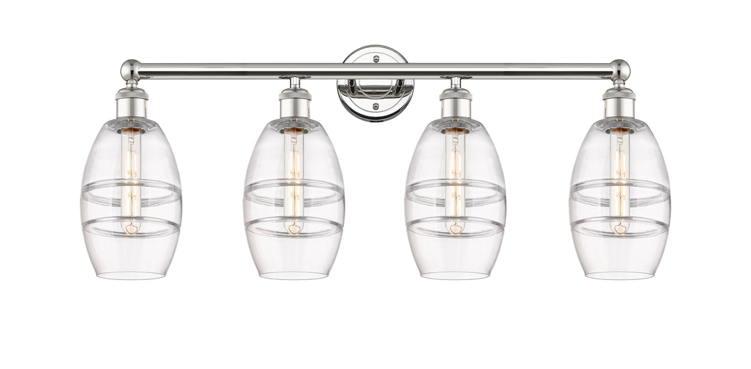 Innovations Edison 616-4W-PN-G557-6CL Bath Vanity Light 33 in. wide - Polished Nickel