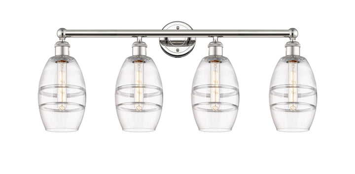 Innovations Edison 616-4W-PN-G557-6CL Bath Vanity Light 33 in. wide - Polished Nickel