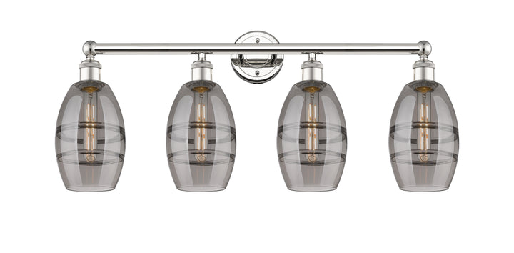 Innovations Edison 616-4W-PN-G557-6SM Bath Vanity Light 33 in. wide - Polished Nickel