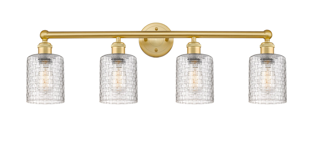 Innovations Edison 616-4W-SG-G112C-5CL Bath Vanity Light 32 in. wide - Satin Gold