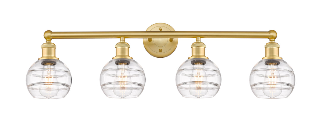 Innovations Edison 616-4W-SG-G556-6CL Bath Vanity Light 33 in. wide - Satin Gold