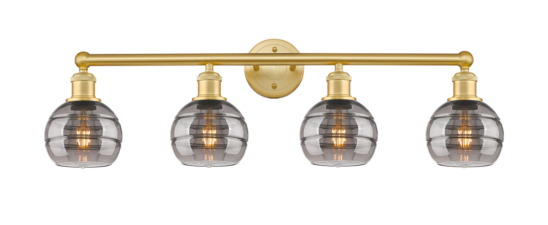 Innovations Edison 616-4W-SG-G556-6SM Bath Vanity Light 33 in. wide - Satin Gold