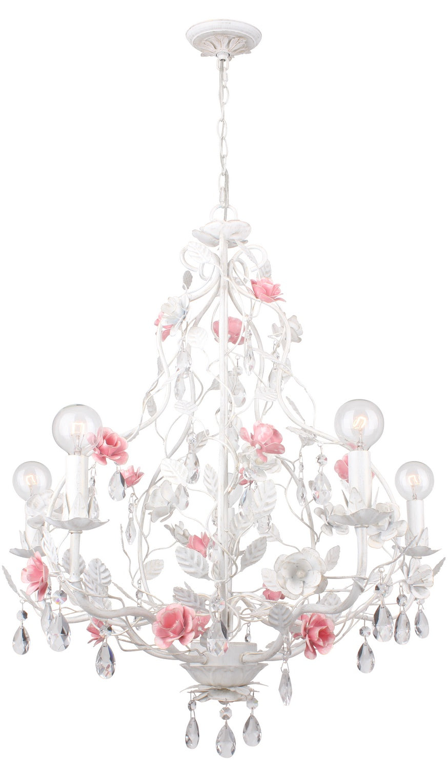 Crystorama Lola 4856-WW Chandelier Light - Wet White