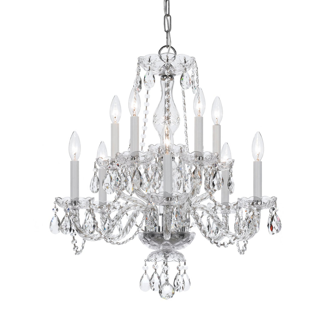 Crystorama Traditional Crystal 5080-CH-CL-MWP Chandelier Light - Polished Chrome