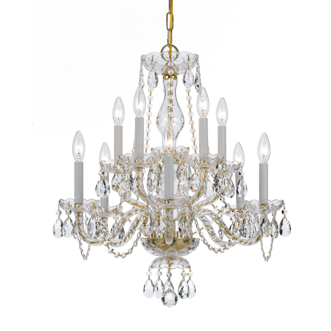 Crystorama Traditional Crystal 5080-PB-CL-S Chandelier Light - Polished Brass