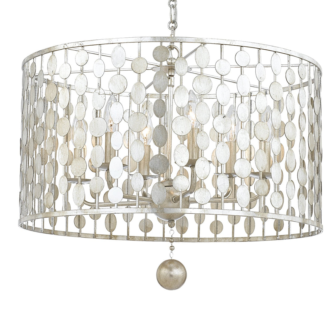 Crystorama Layla 546-SA Chandelier Light - Antique Silver