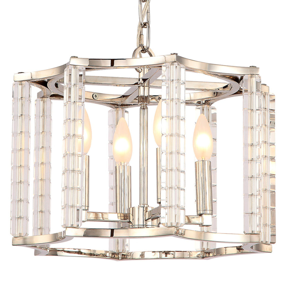 Crystorama Carson 8854-PN Chandelier Light - Polished Nickel
