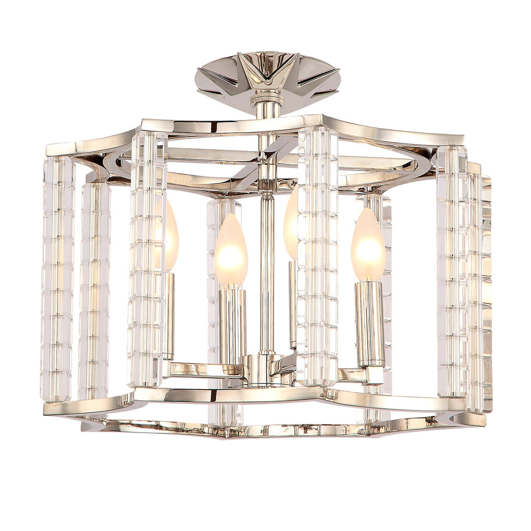 Crystorama Lighting 8854-PN_CEILING Carson  Polished Nickel