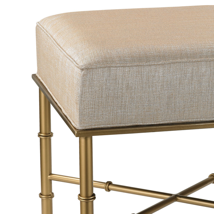 Elk Lighting 180-014  Gold Cane Furniture Metallic Cream