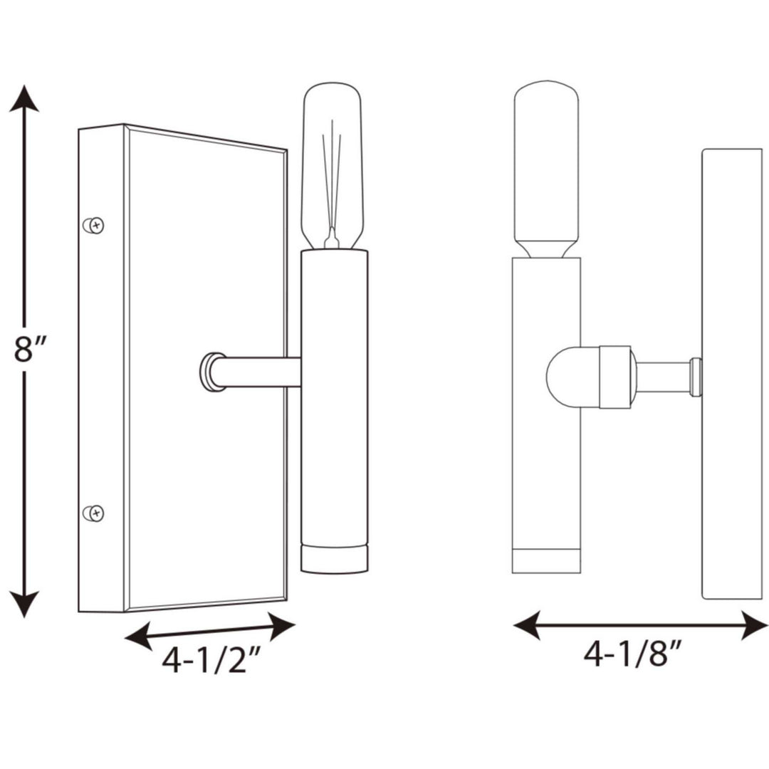 Progress Draper P2101-104 Wall Light - Polished Nickel