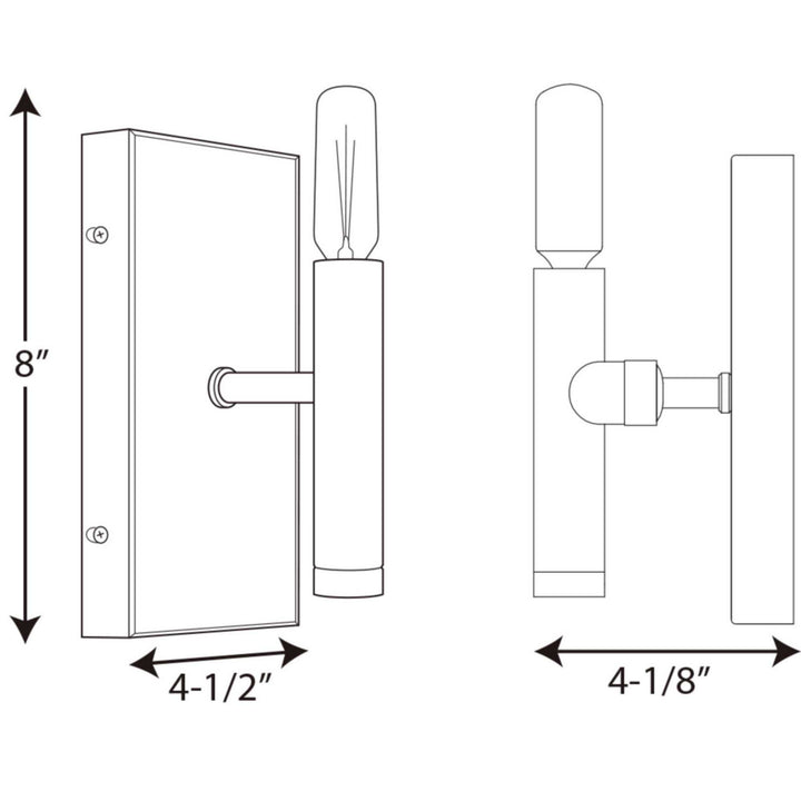 Progress Draper P2101-104 Wall Light - Polished Nickel