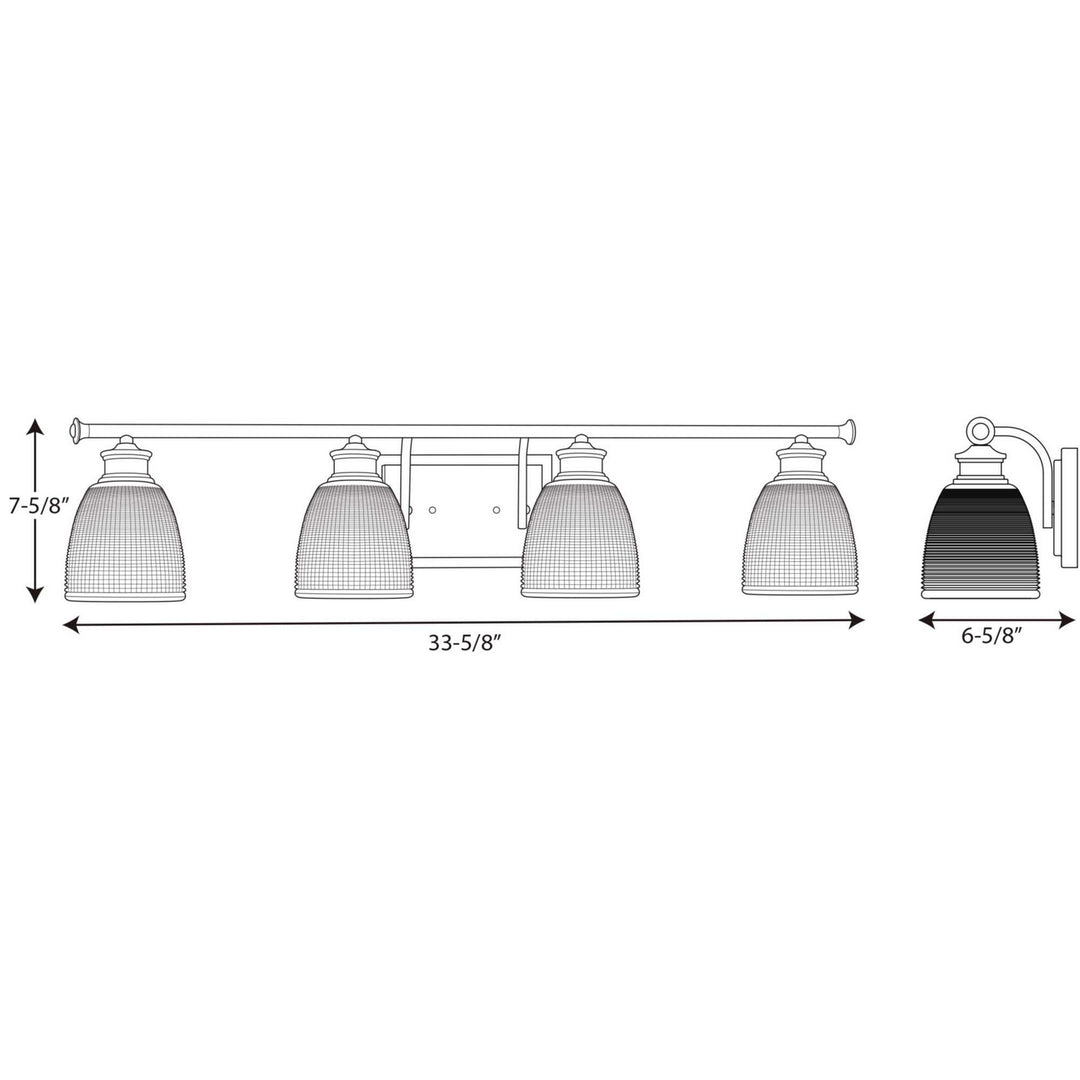 Progress Lucky P2118-15 Bath Vanity Light 34 in. wide - Polished Chrome