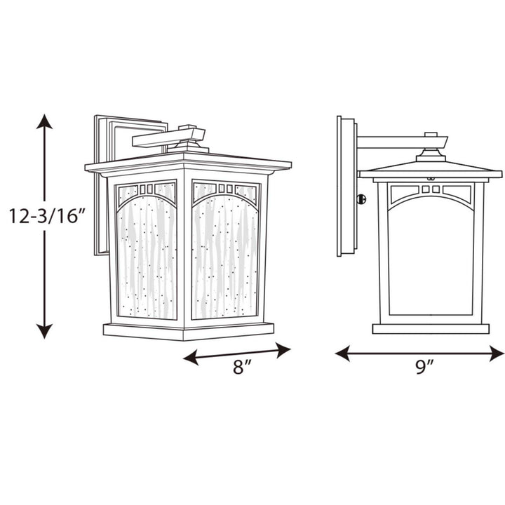 Progress Lighting P6053-20 Residence One Light Wall Lantern Outdoor Bronze / Dark