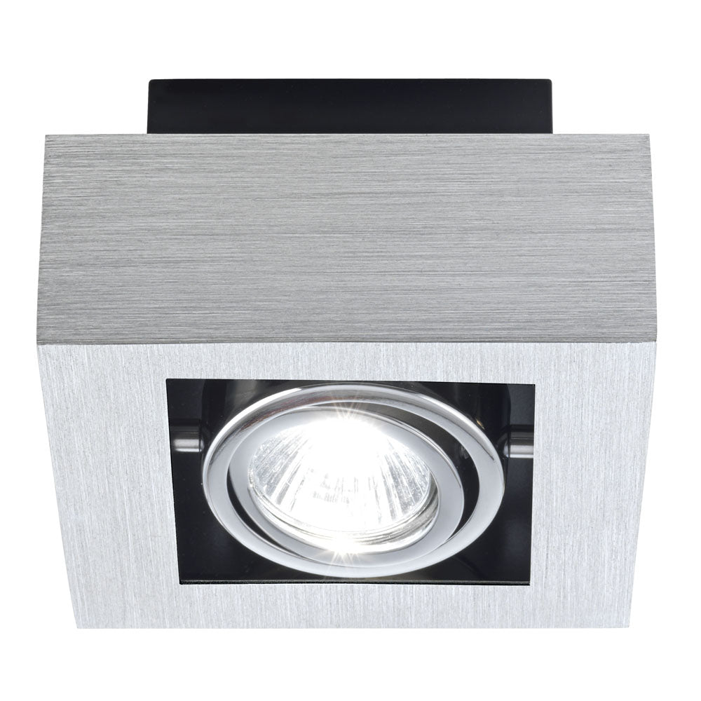 Eglo Lighting 89075A Modern Loke Track Light Brushed Aluminum, Chrome, Black