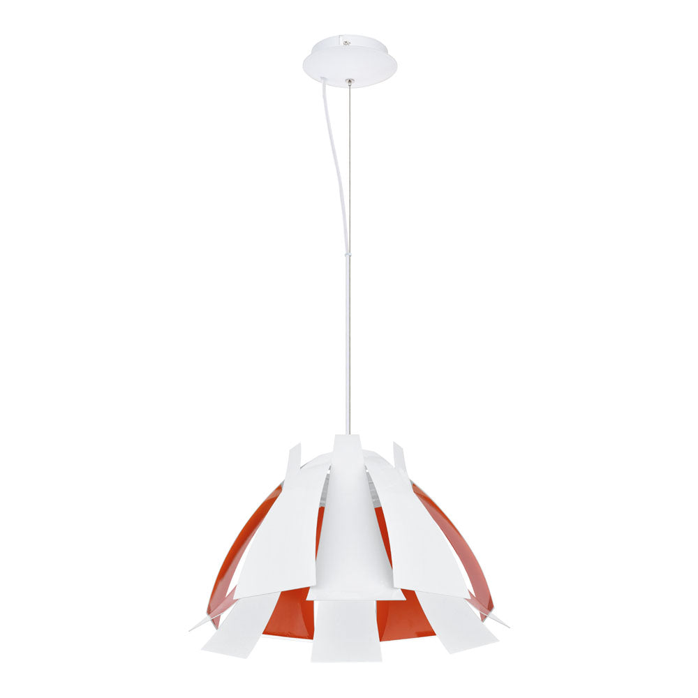 Eglo Tressi 92844A Pendant Light - Glossy White and Orange