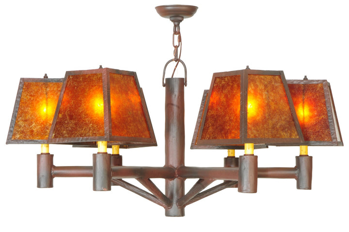 Meyda Tiffany Rocky Mountain 130500 Chandelier Light - Red Rust,Wrought Iron