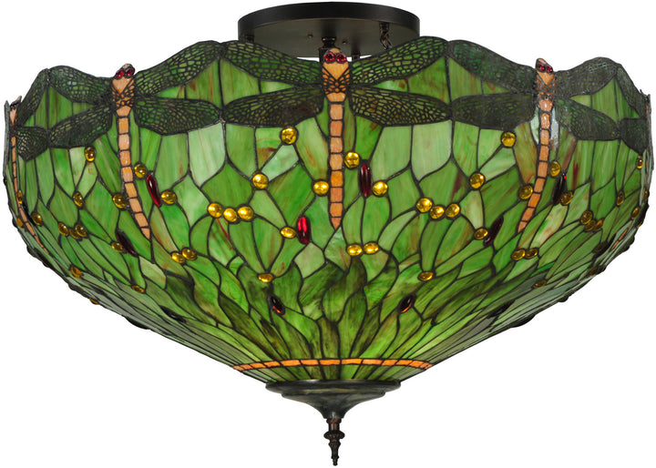 Meyda Tiffany Tiffany Hanginghead Dragonfly 130673 Ceiling Light - Mahogany Bronze