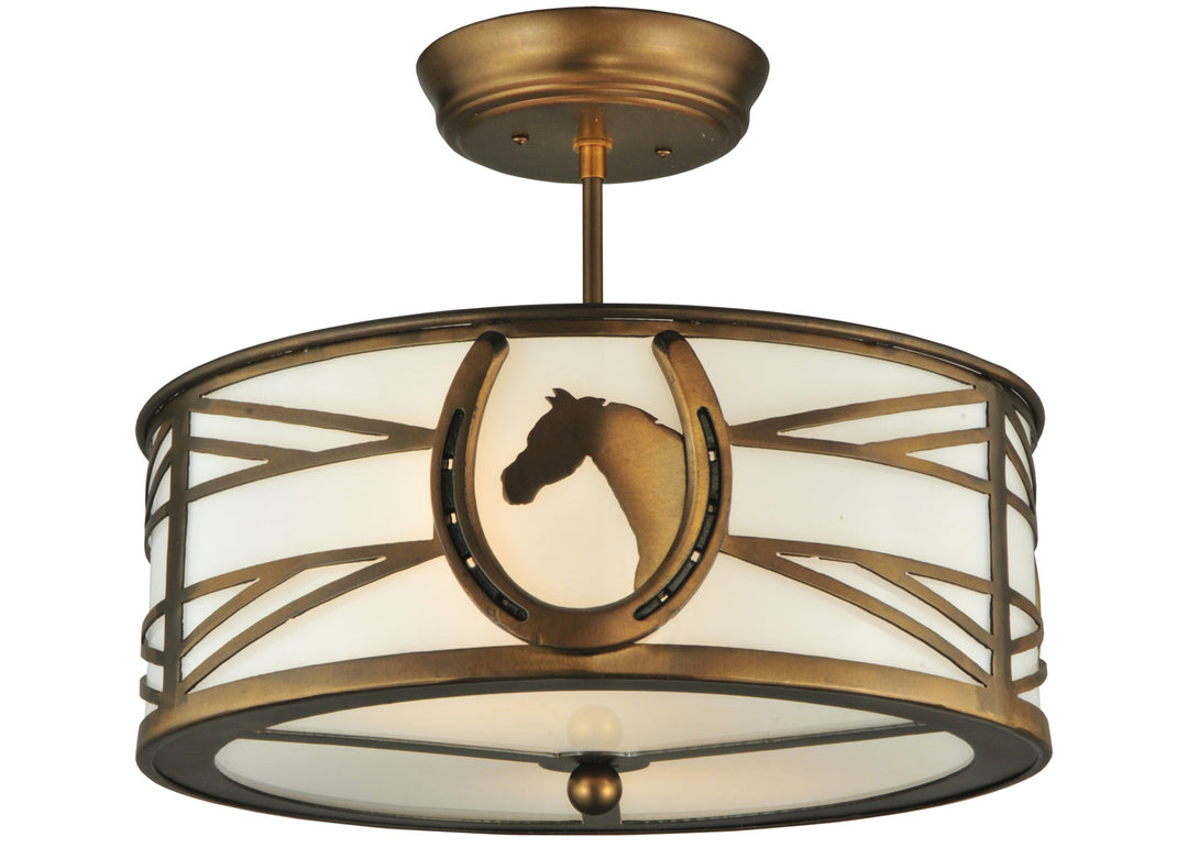 Meyda Tiffany Horseshoe 130678 Ceiling Light - Antique Copper