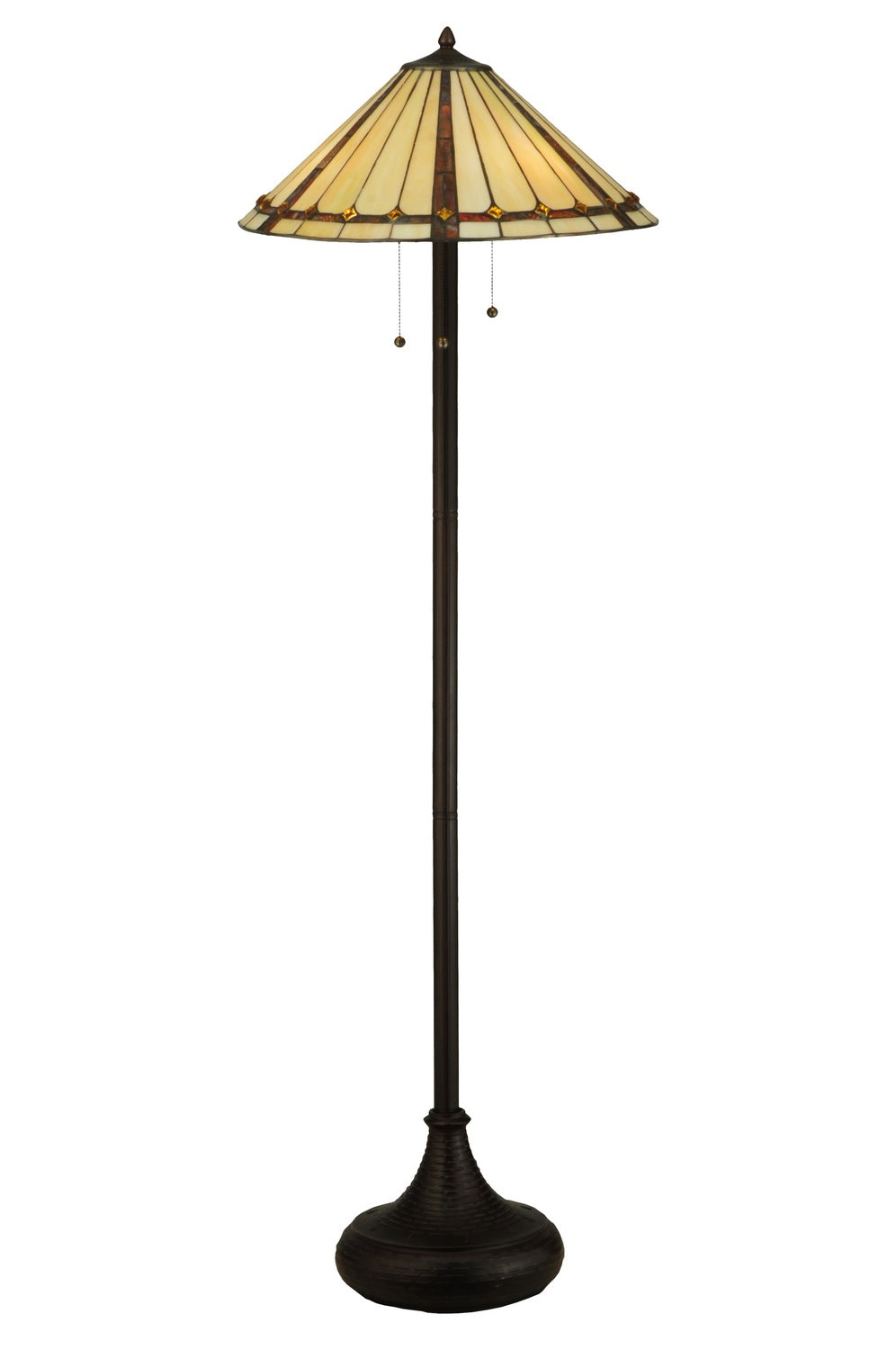 Meyda Tiffany Lighting 130742 Belvidere Floor Lamp Lamp Bronze / Dark