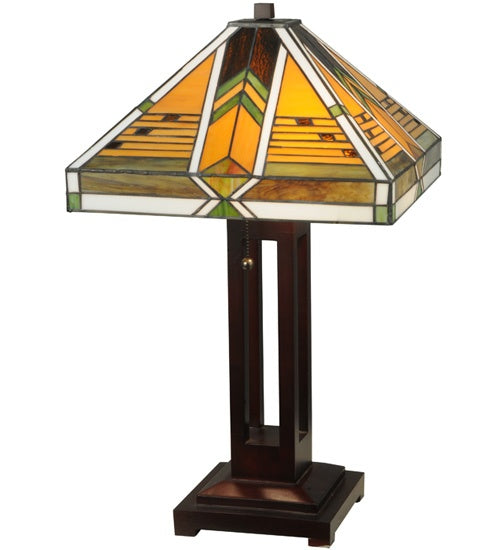 Meyda Tiffany Lighting 130749 Abilene Table Lamp Lamp Bronze / Dark