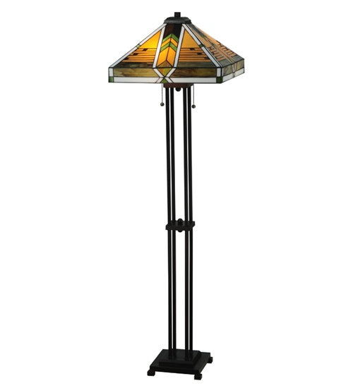 Meyda Tiffany Lighting 130751 Abilene Floor Lamp Lamp Bronze / Dark