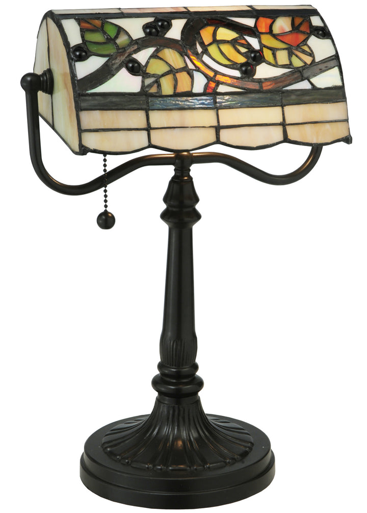 Meyda Tiffany Lighting 130760 Vineyard One Light Banker's Lamp Lamp Bronze / Dark