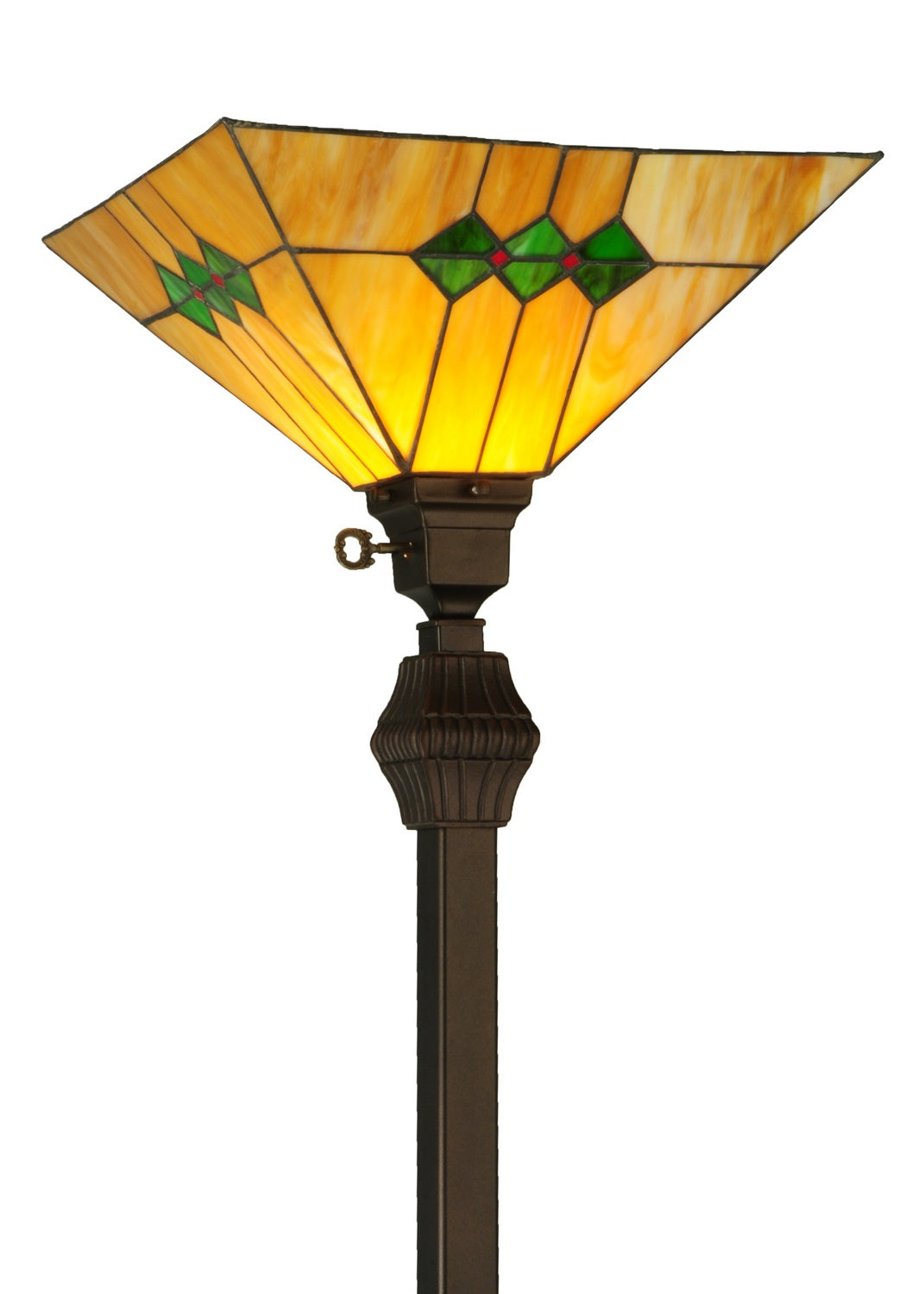 Meyda Tiffany Lighting 132578 Martini Mission One Light Torchiere Lamp Bronze / Dark