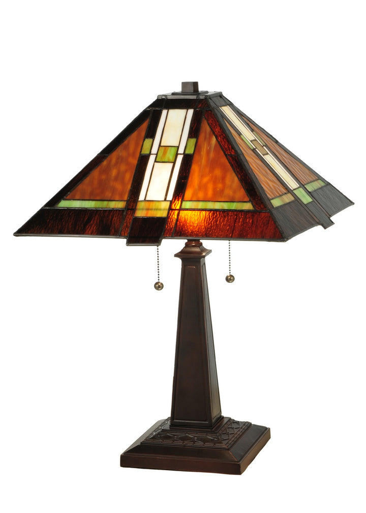 Meyda Tiffany Lighting 132673 Montana Mission Two Light Table Lamp Lamp Bronze / Dark