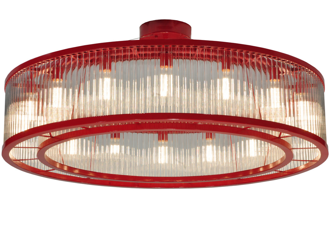 Meyda Tiffany Marquee 132858 Chandelier Light - Ruby Red/Clear Acrylic Tubes