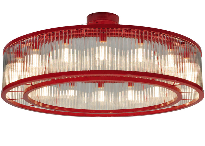 Meyda Tiffany Marquee 132858 Chandelier Light - Ruby Red/Clear Acrylic Tubes