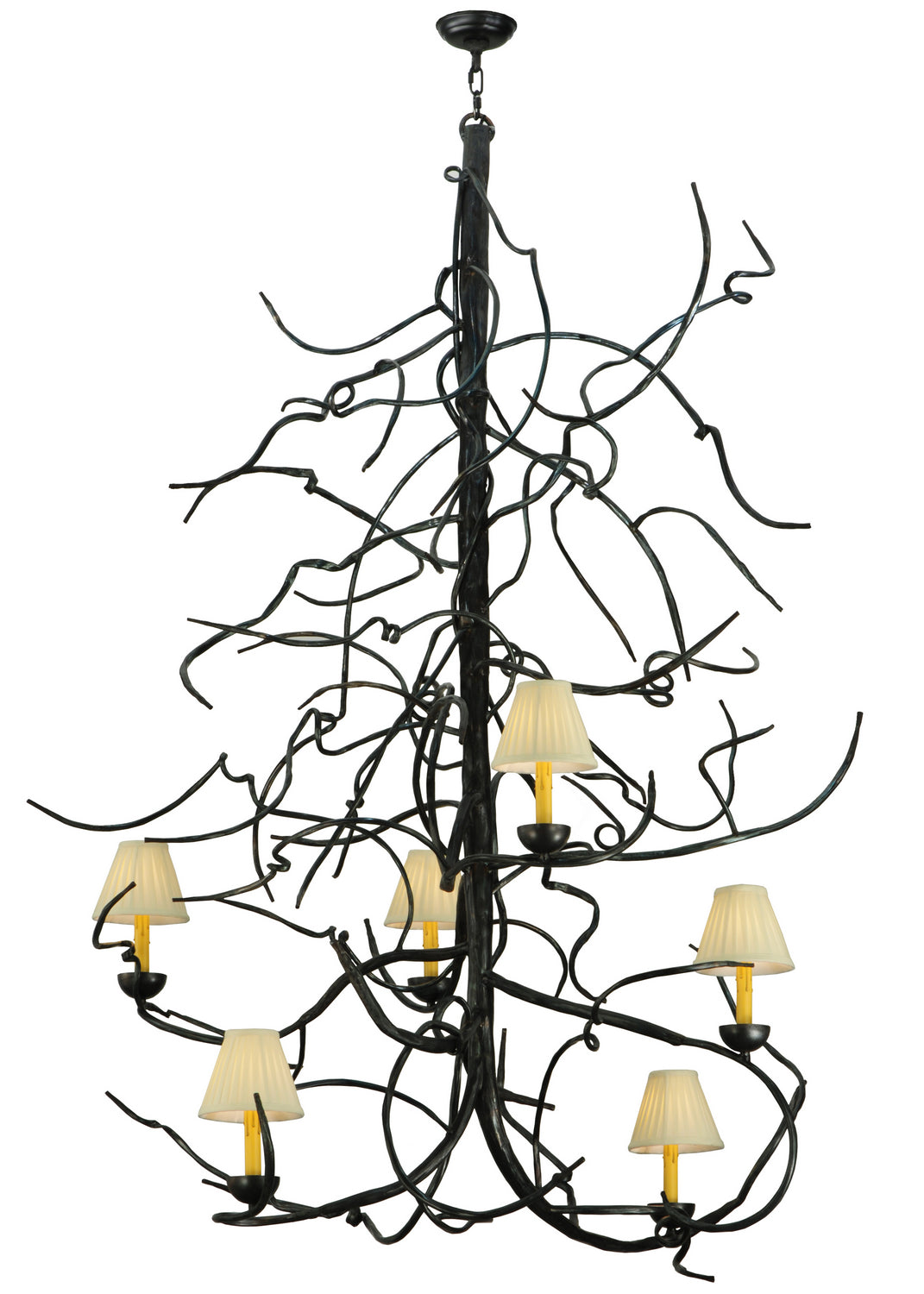 Meyda Tiffany Winter Solstice 133185 Chandelier Light - Hand Wrought Iron