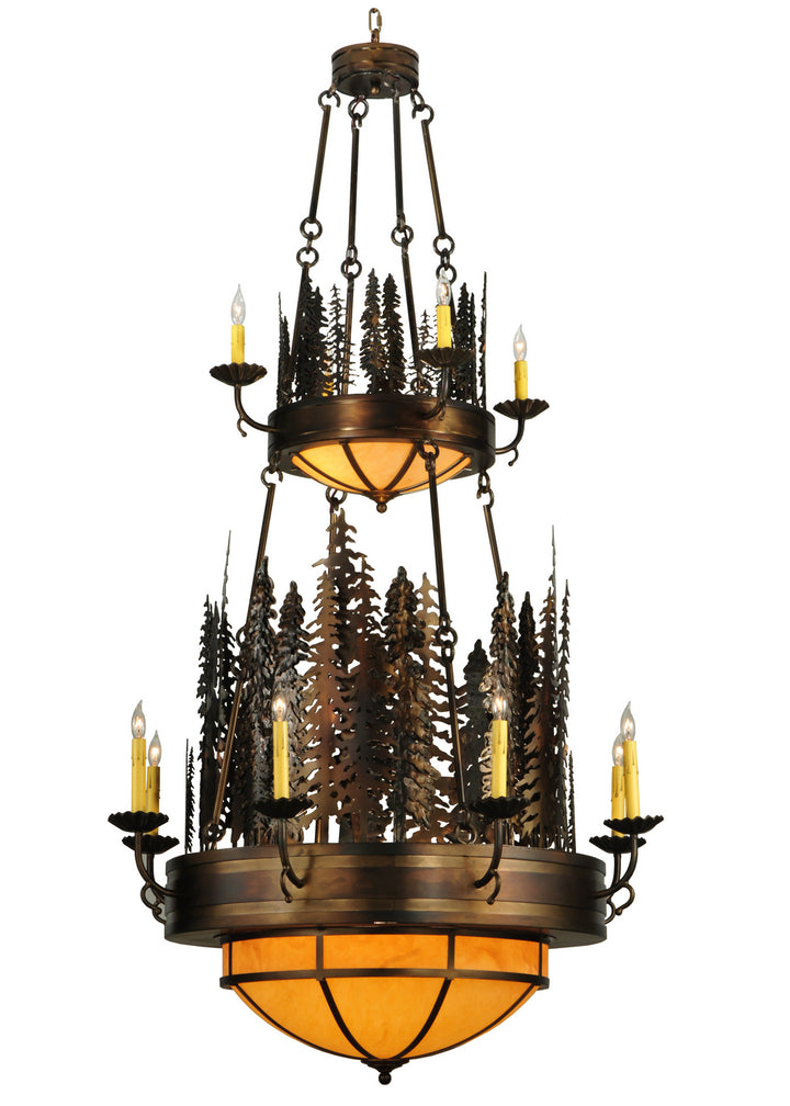 Meyda Tiffany Walden Pine 133303 Chandelier Light - Burnished Copper