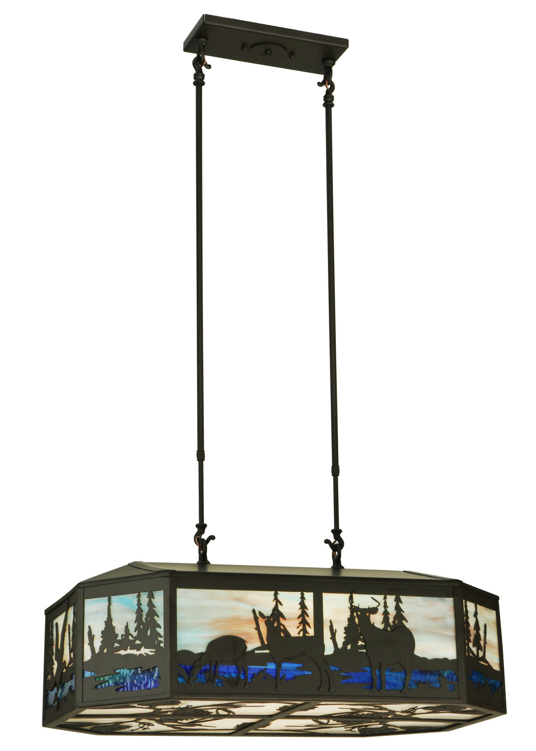 Meyda Tiffany Deer Family 133373 Pendant Light - Oil Rubbed Bronze