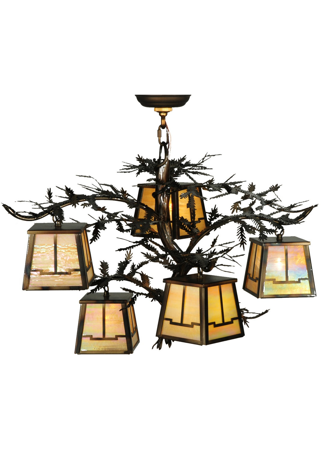 Meyda Tiffany Pine Branch 134055 Chandelier Light - Burnished Copper