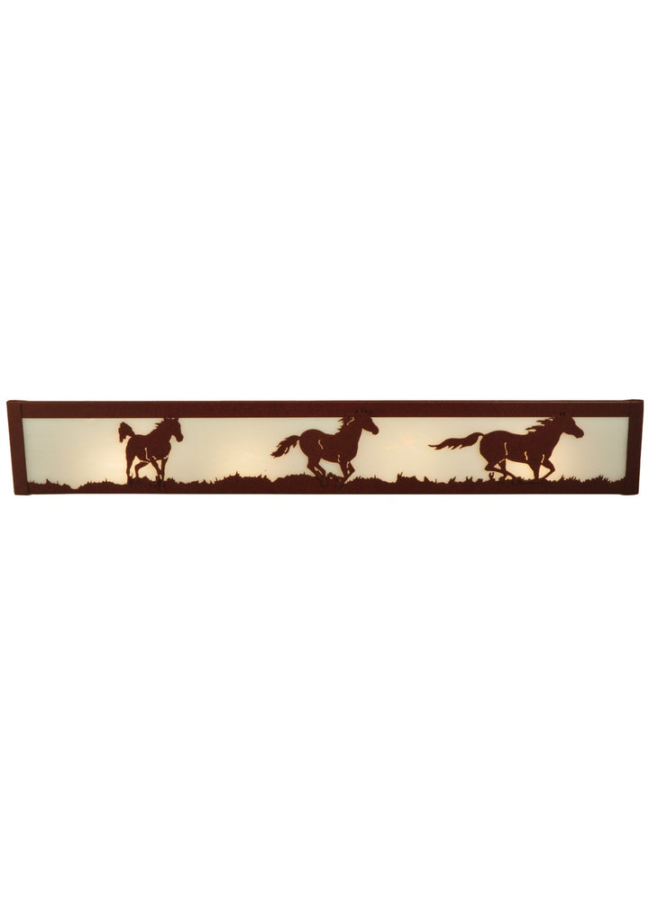 Meyda Tiffany Running Horses 134120 Wall Light - Rust