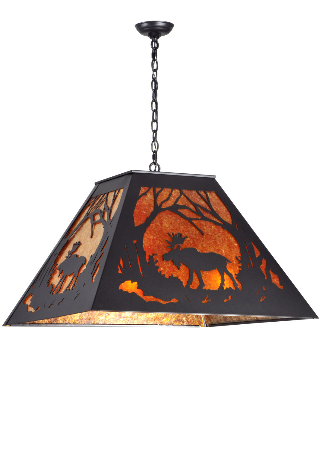 Meyda Tiffany Moose At Dawn 134438 Pendant Light - Mahogany Bronze