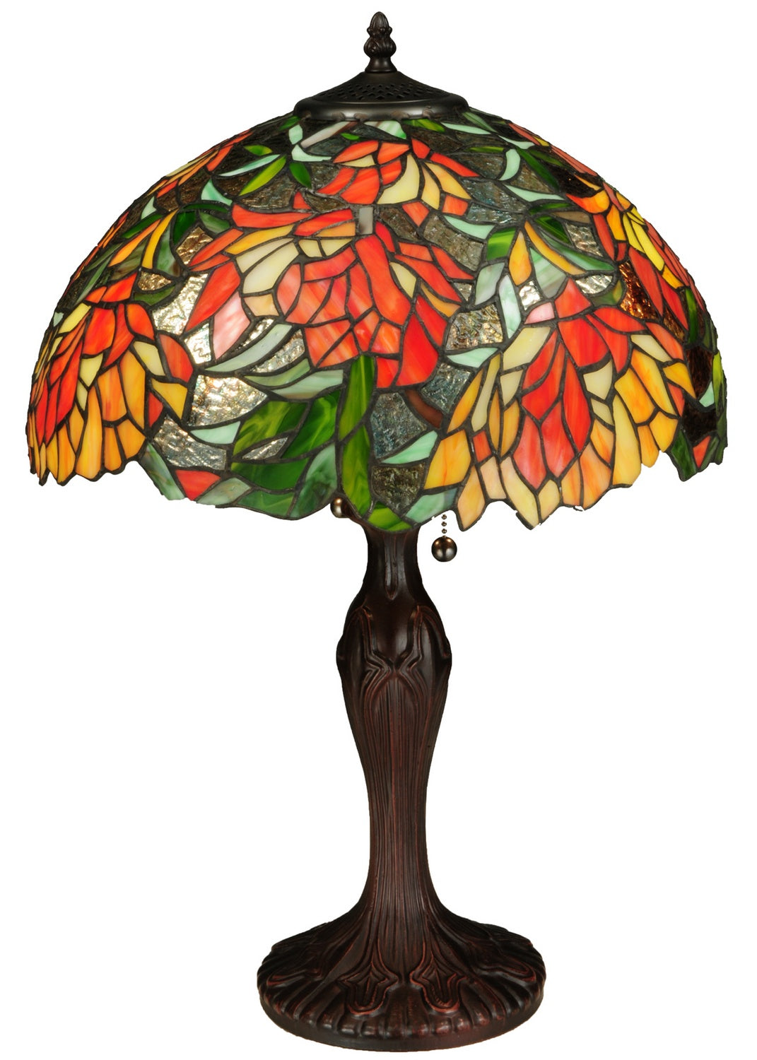 Meyda Tiffany Lighting 134534 Lamella Two Light Table Lamp Lamp Bronze / Dark