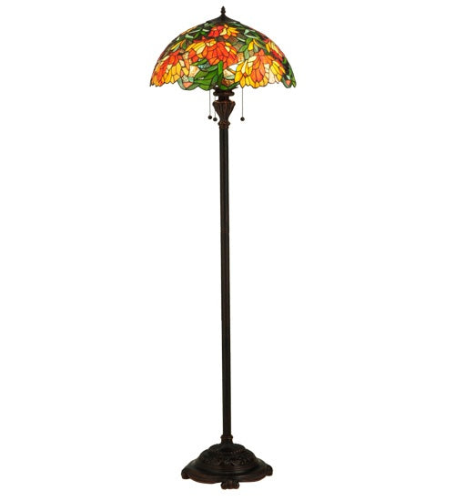 Meyda Tiffany Lighting 134535 Lamella Three Light Floor Lamp Lamp Bronze / Dark